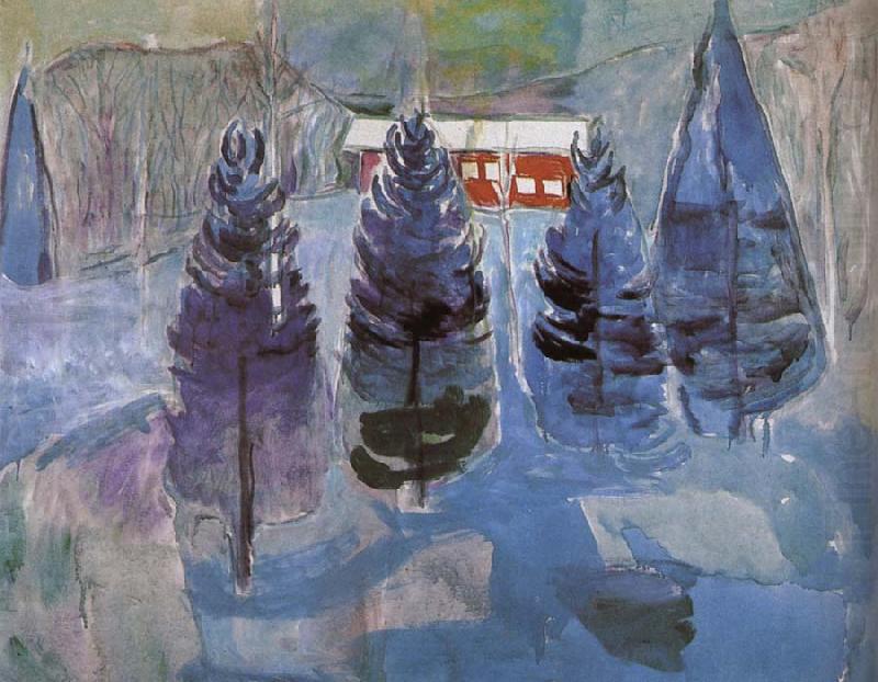 Red depot and Forest, Edvard Munch